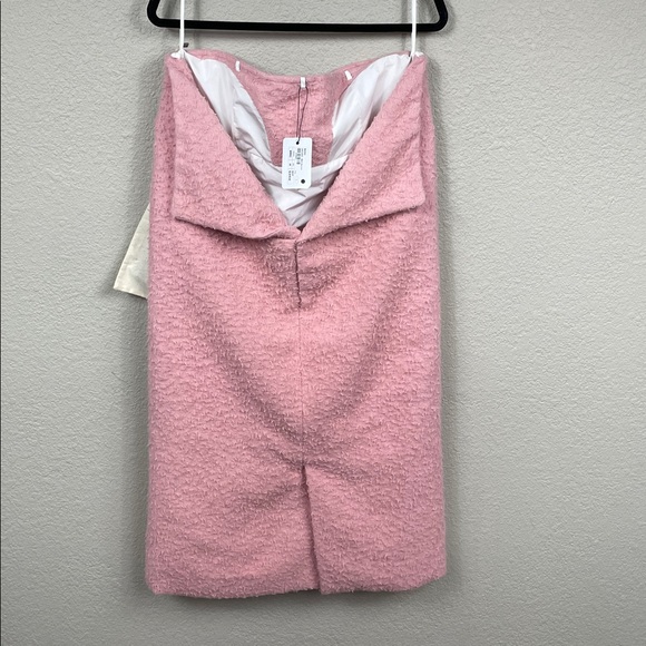 NWT Marni Split Back Hem Below Knee Strapless Dress with Belt Pink Sz 44 - Picture 7 of 16